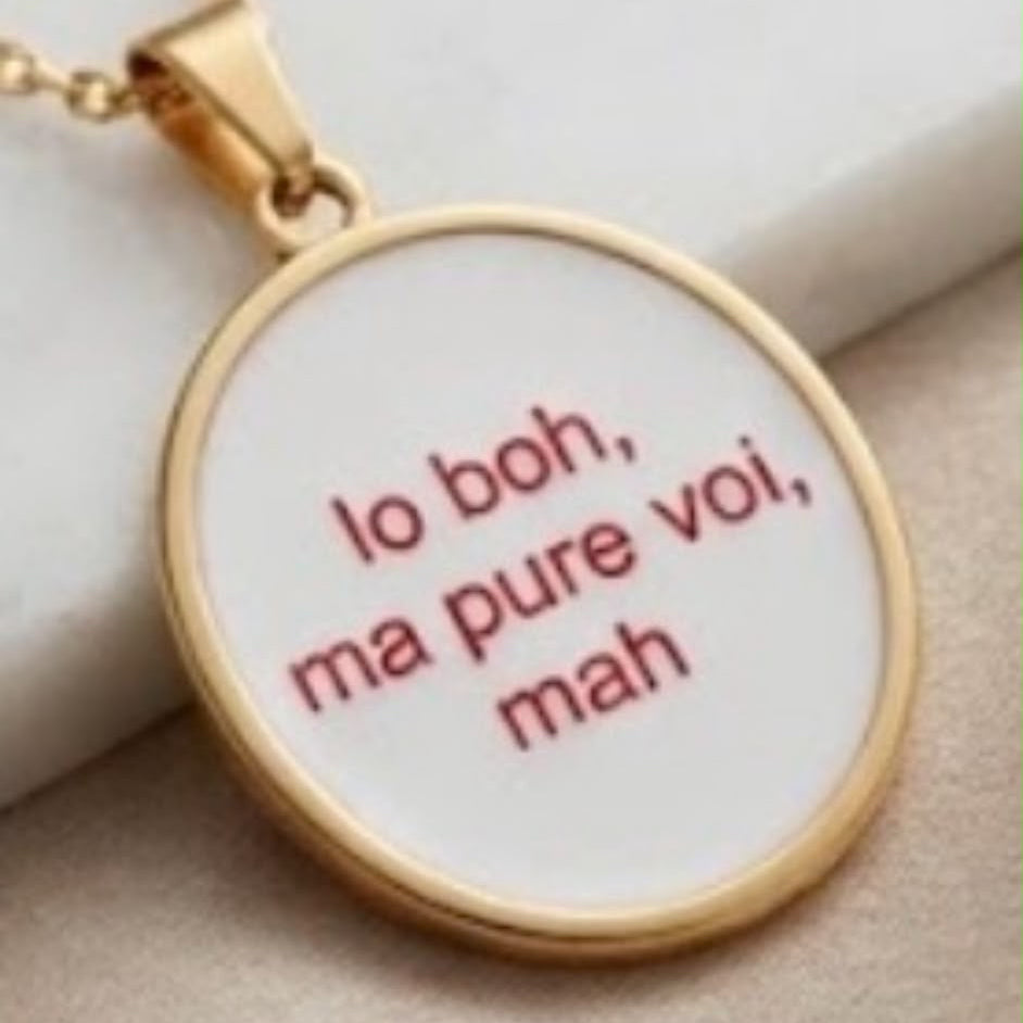 collanina "IO BOH, MA PURE VOI. MAH"
